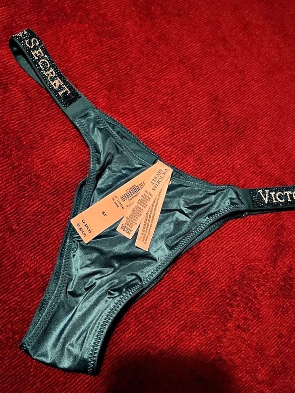 Victoria's Secret Very Sexy Shine Strap Brazilian Panty Blue Small